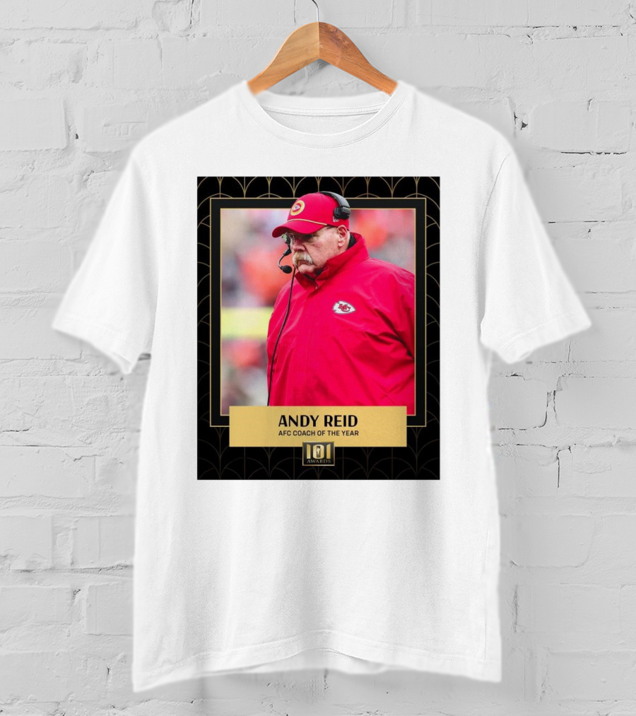 Kansas City Chiefs Andy Reid AFC Coach Of The Year 101 Awards T-Shirt