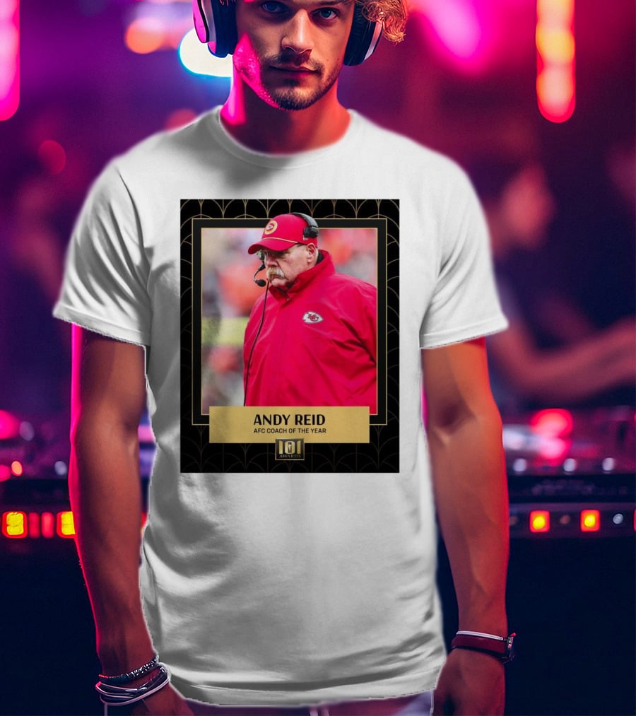 Kansas City Chiefs Andy Reid AFC Coach Of The Year 101 Awards T-Shirt