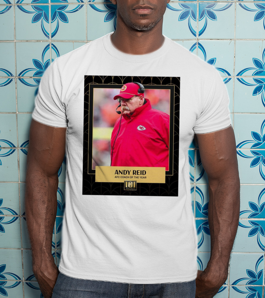 Kansas City Chiefs Andy Reid AFC Coach Of The Year 101 Awards T-Shirt