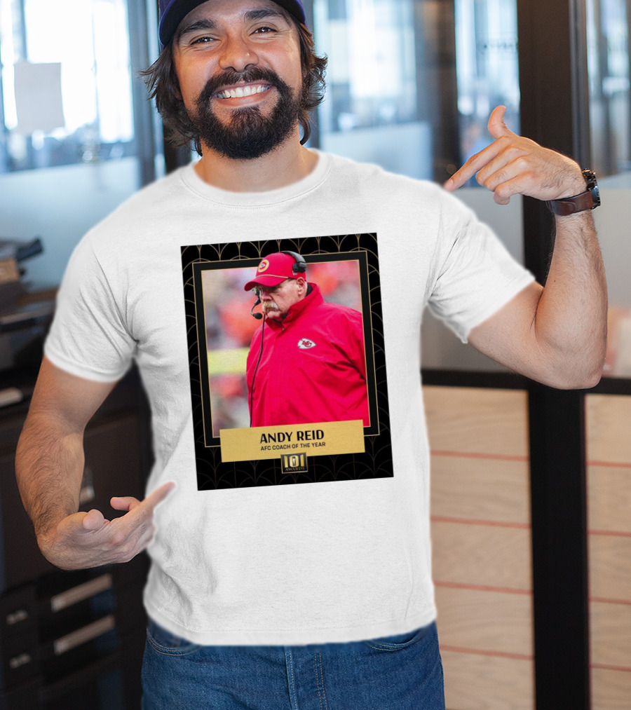 Kansas City Chiefs Andy Reid AFC Coach Of The Year 101 Awards T-Shirt