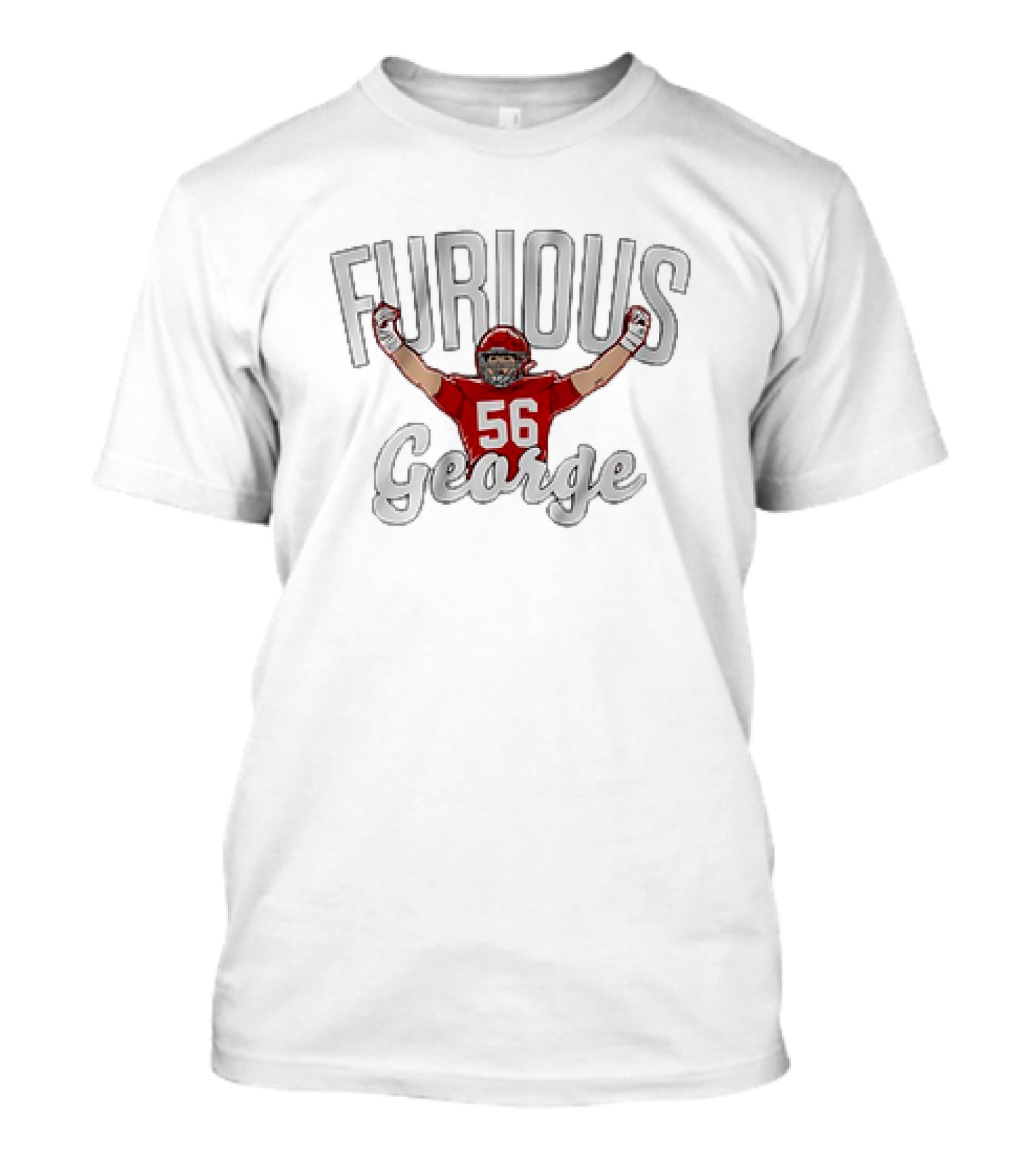 Furious George 56 Kansas City Chiefs George Karlaftis T-Shirt