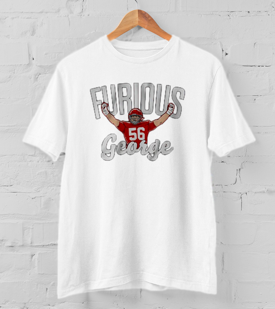 Furious George 56 Kansas City Chiefs George Karlaftis T-Shirt