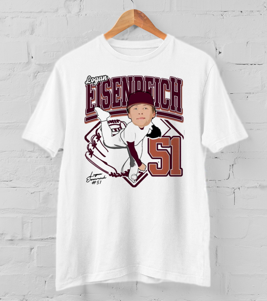 Eisenreich Baseball 51 Logan 2025 Sports Illustration T-Shirt