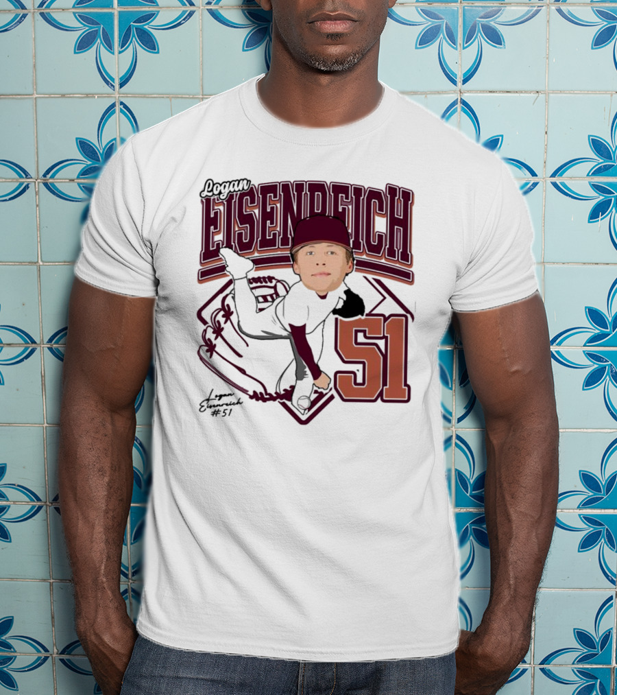 Eisenreich Baseball 51 Logan 2025 Sports Illustration T-Shirt