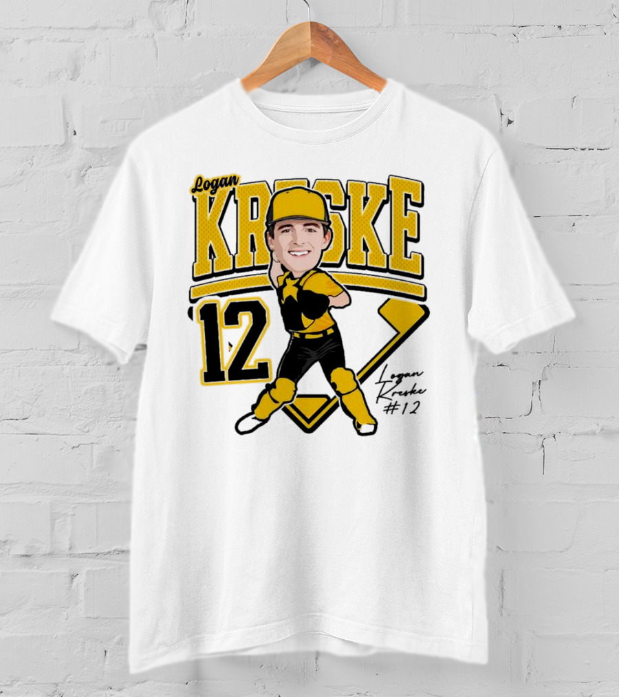 Logan Kreske Baseball 12 2025 Player Illustration T-Shirt