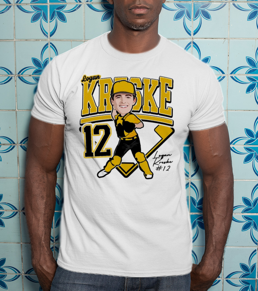 Logan Kreske Baseball 12 2025 Player Illustration T-Shirt