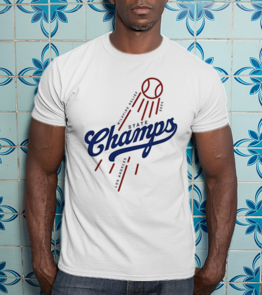 Los Angeles State Champs Wildfire Relief Dodgers 2025 T-Shirt