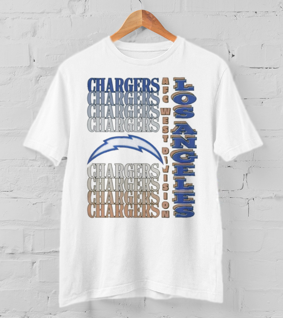 Los Angeles Chargers AFC West Division Chargers Bolt T-Shirt