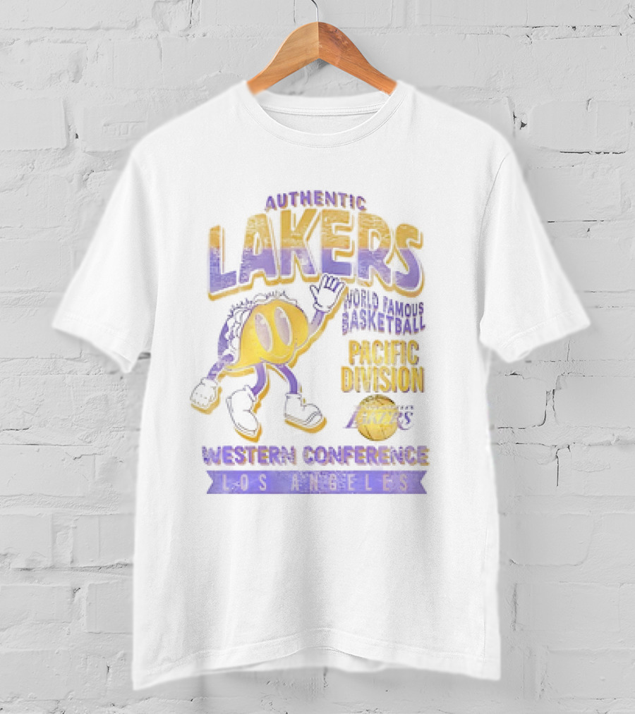 Authentic Lakers Western Conference Los Angeles Basketball Character Pacific Division T-Shirt