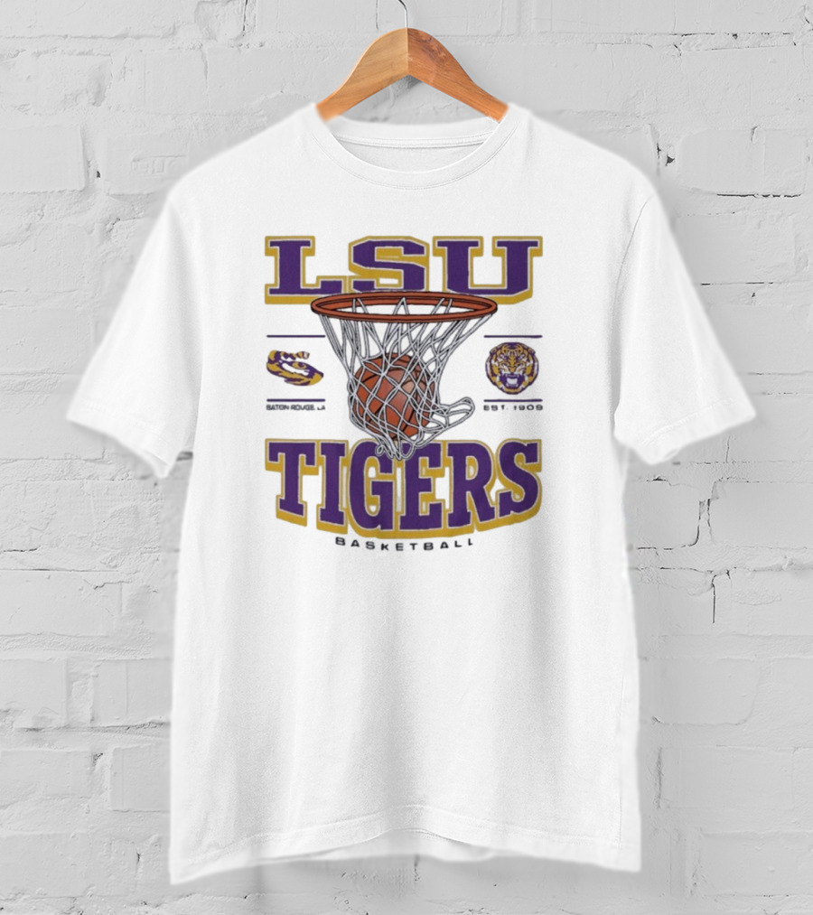 LSU Tigers Basketball Established 1909 Game Time T-Shirt