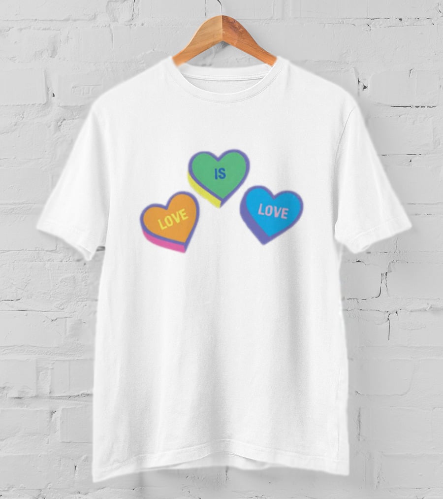 Love Is Love Colorful Hearts T-Shirt