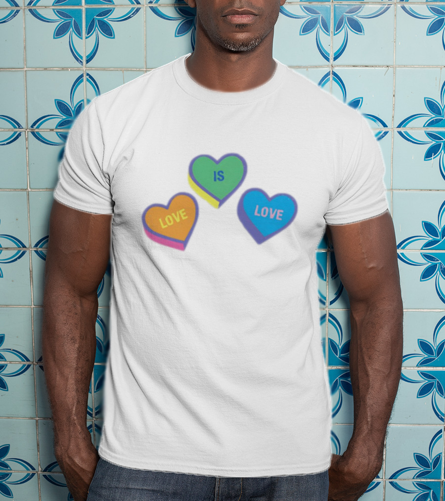 Love Is Love Colorful Hearts T-Shirt