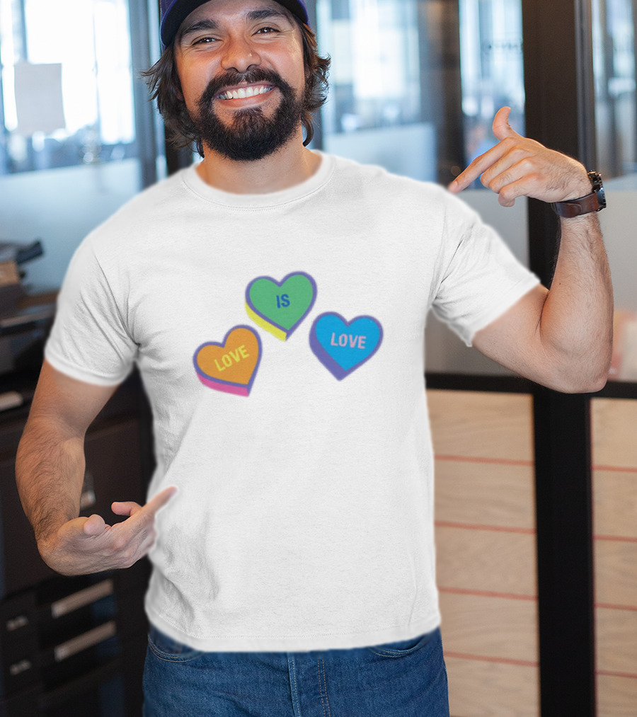 Love Is Love Colorful Hearts T-Shirt