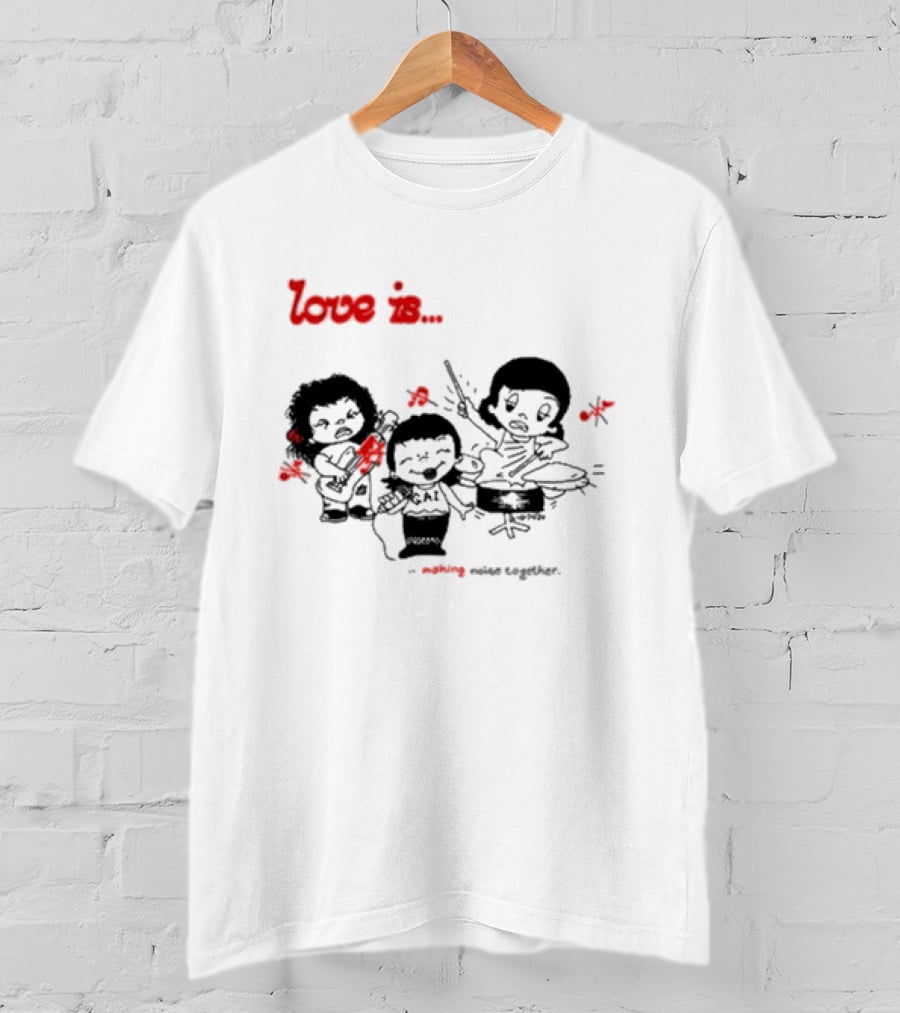 Love Is Making Noise Together Comic Style Fun T-Shirt