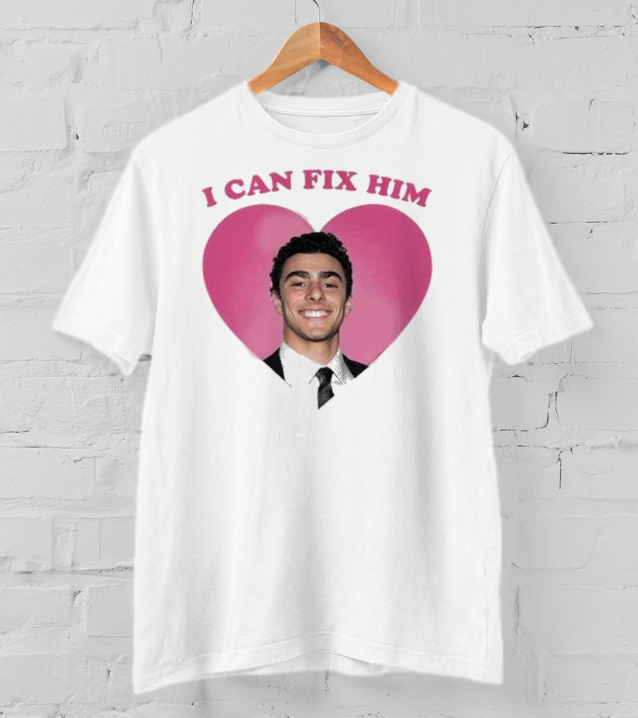 Luigi Mangione I Can Fix Him Pink Heart Background T-Shirt
