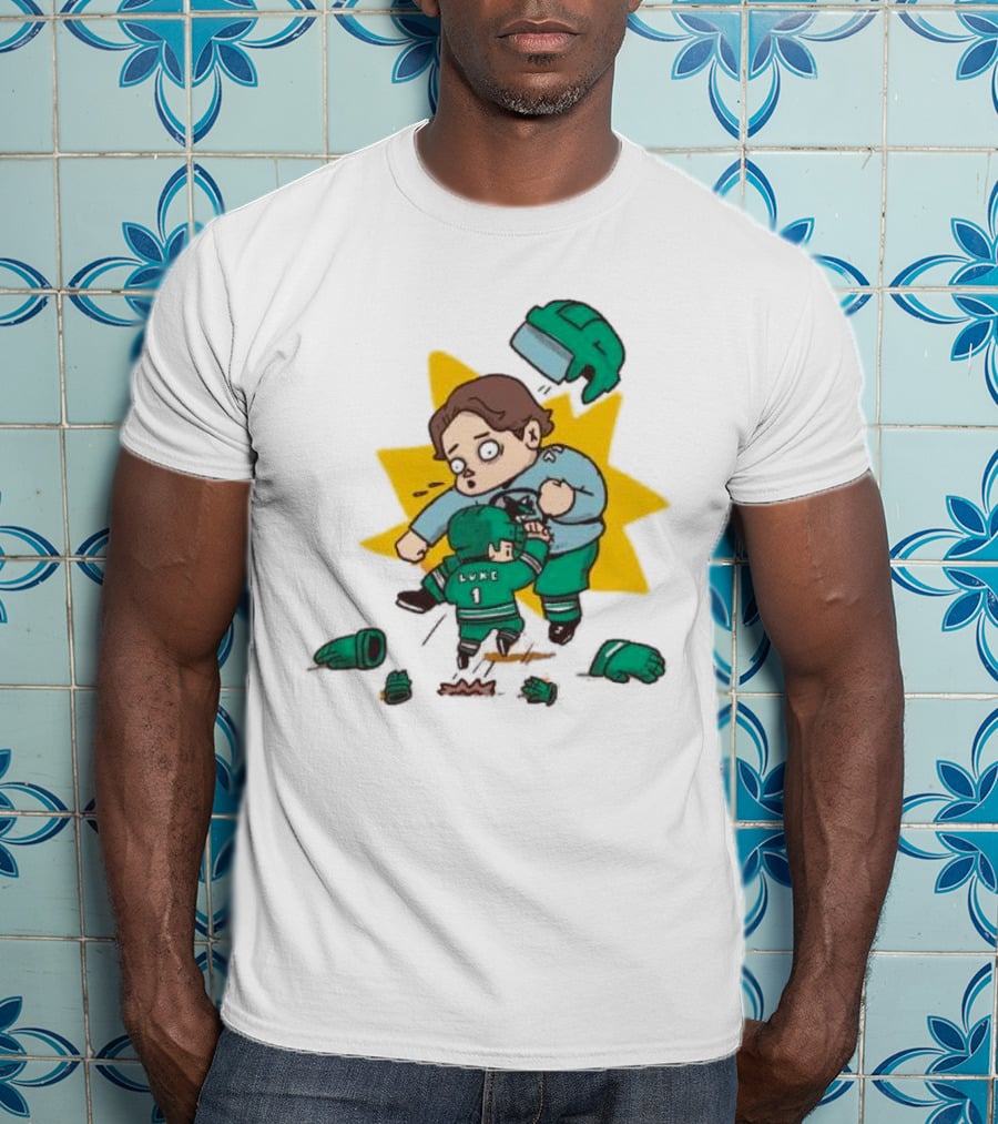 Mack Attacked Macklin Celebrini San Jose Sharks Cartoon Fight T-Shirt