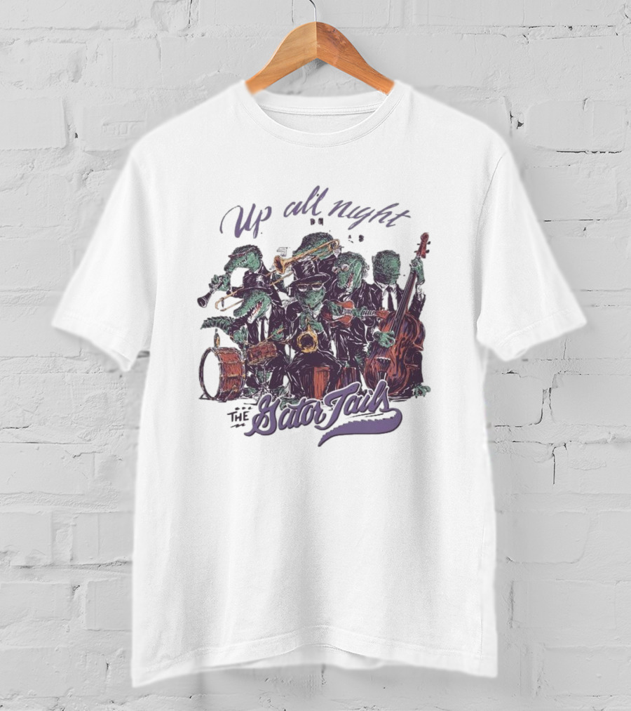 Up All Night With The Gator Jazz Band Mardi Gras T-Shirt