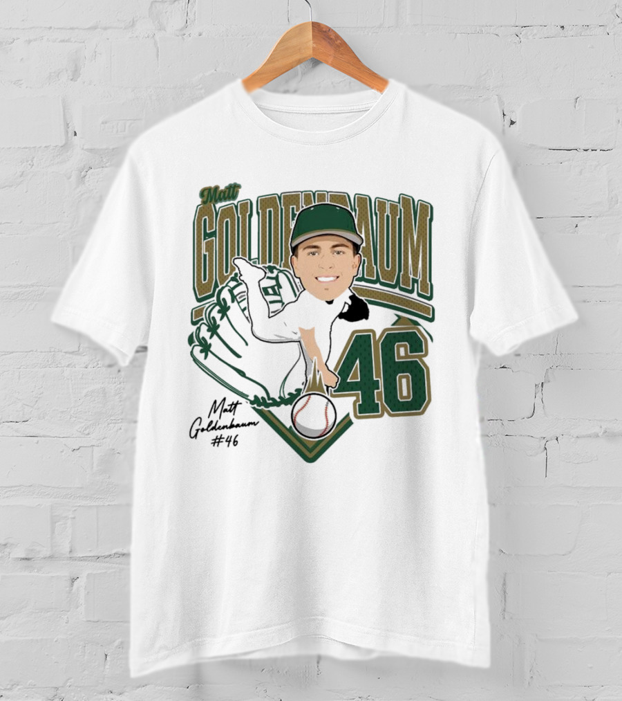 Matt Goldenbaum 46 Baseball Glove Illustration 2025 T-Shirt