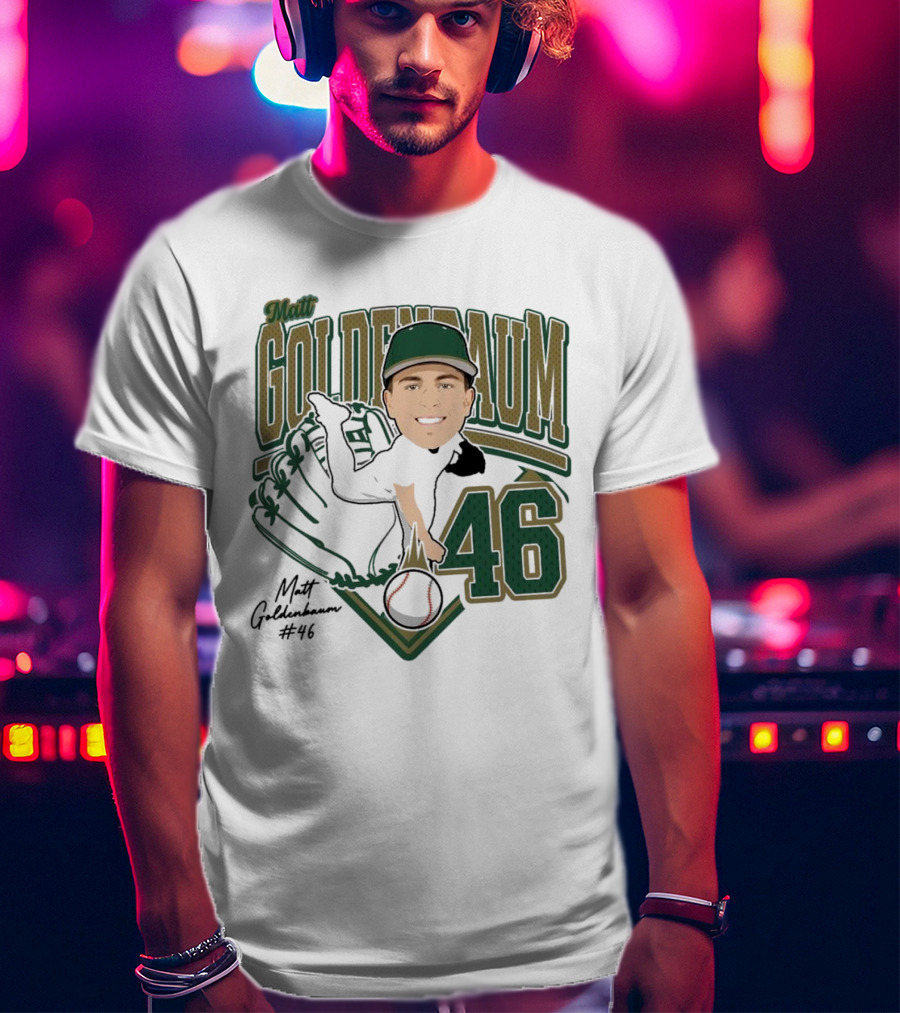 Matt Goldenbaum 46 Baseball Glove Illustration 2025 T-Shirt
