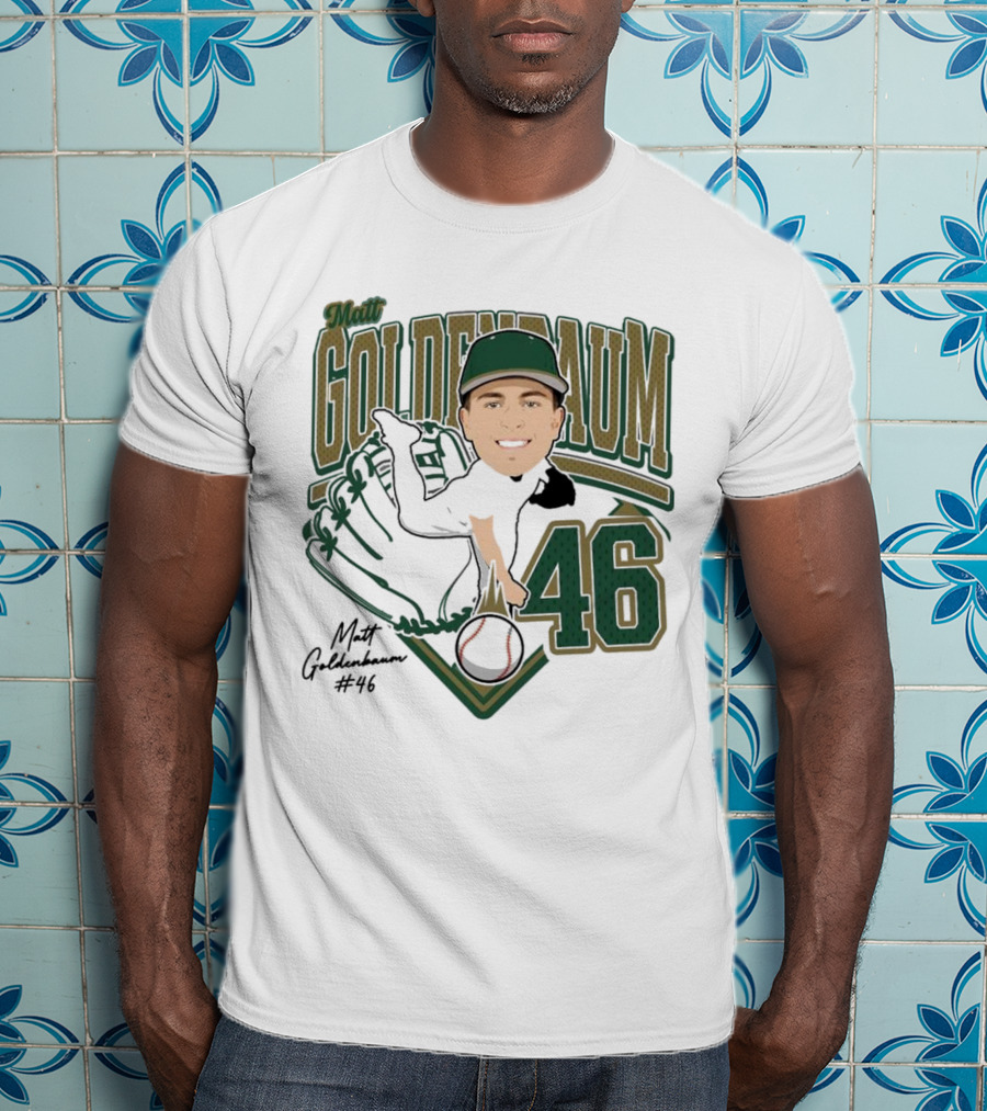 Matt Goldenbaum 46 Baseball Glove Illustration 2025 T-Shirt