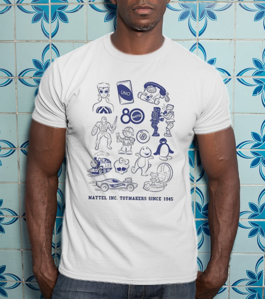 Masters Of The Universe UNO Barbie Hot Wheels Fisher Price Mattel Creations 80th Icons T-Shirt