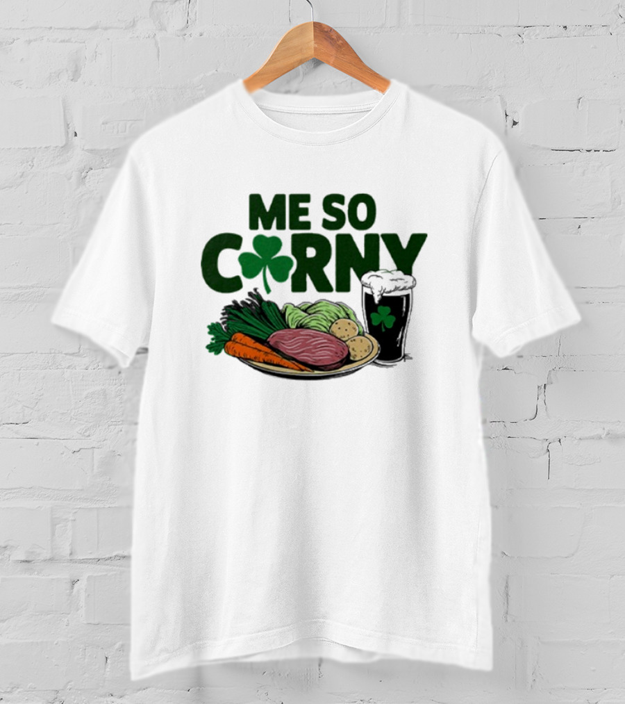 Me So Corny Corned Beef Cabbage St Patrick’s Day Shamrock Plate T-Shirt