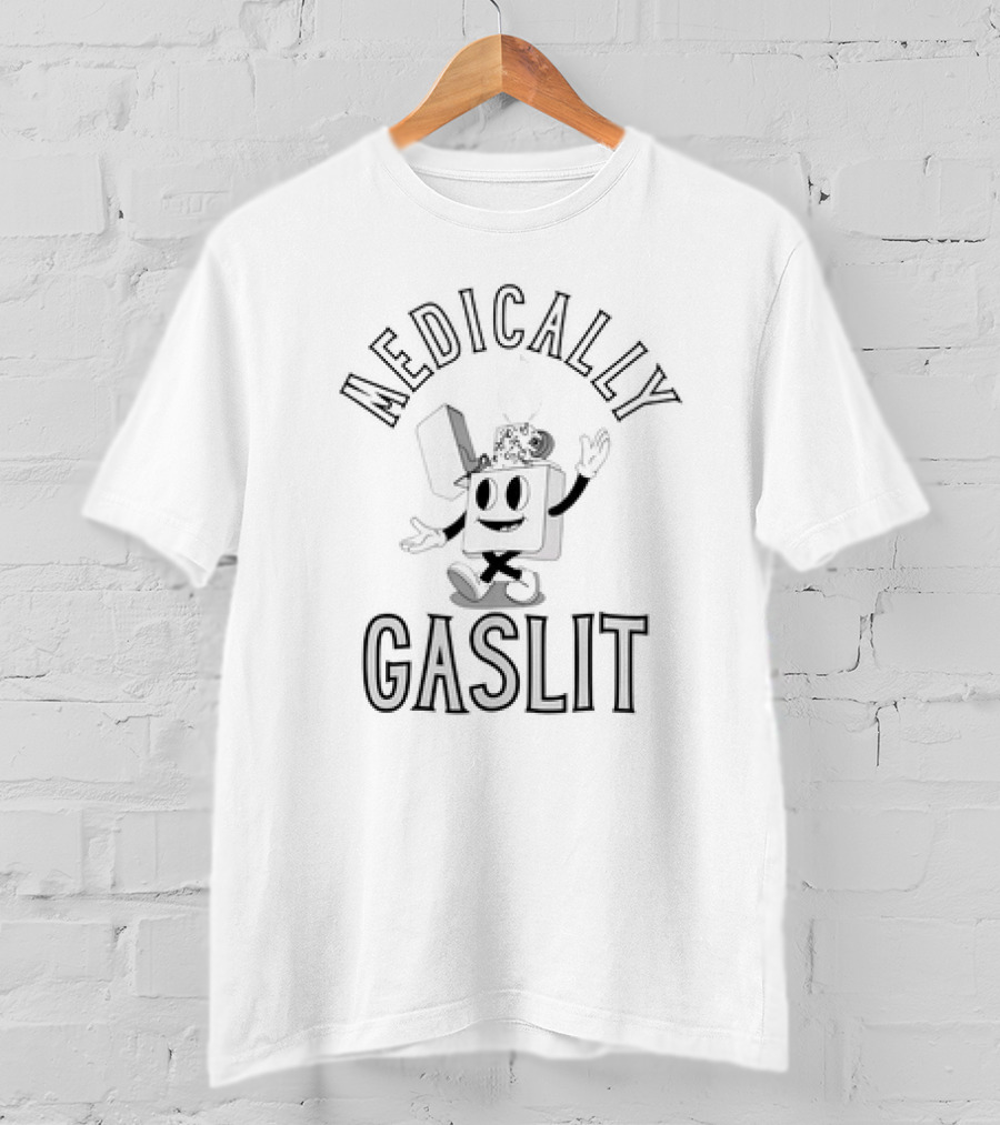 Medically Gaslit Lit Candle Illustration T-Shirt