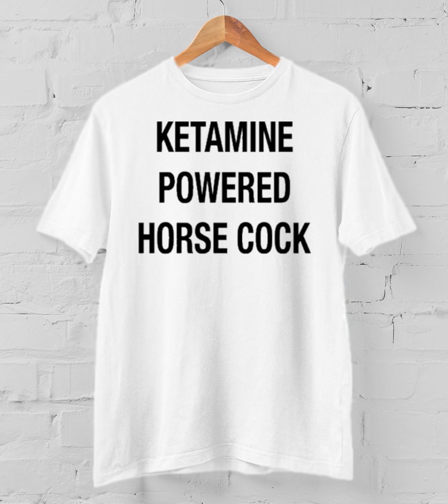 Microplastics Envelope Filter Ketamine Powered Horse Cock T-Shirt