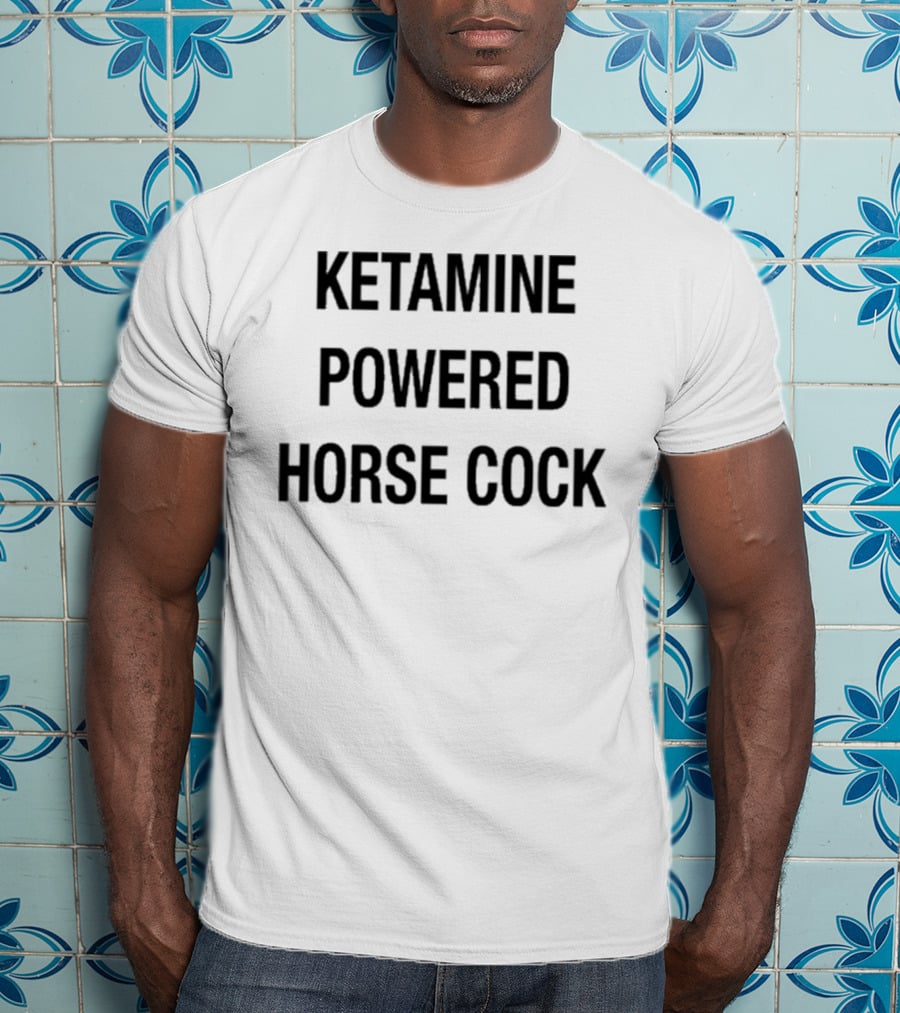 Microplastics Envelope Filter Ketamine Powered Horse Cock T-Shirt