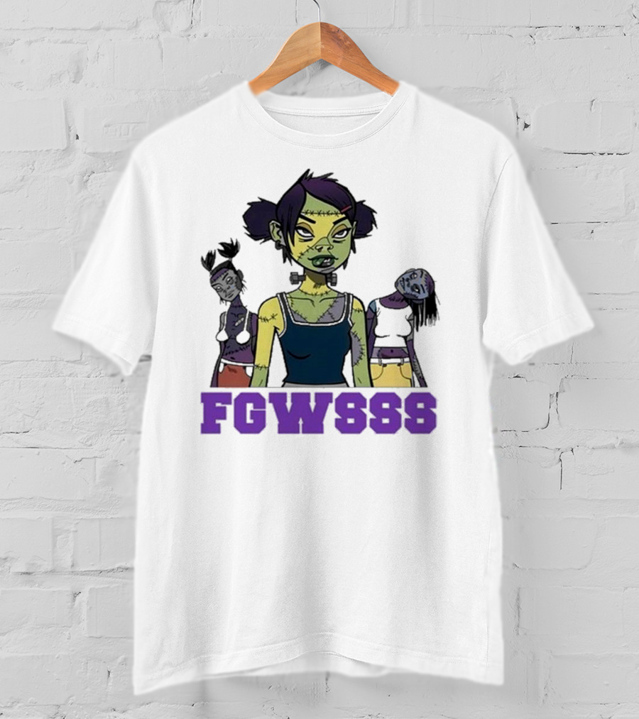 Mindless Self Indulgence FGWSSS Zombie Character With Purple Text T-Shirt