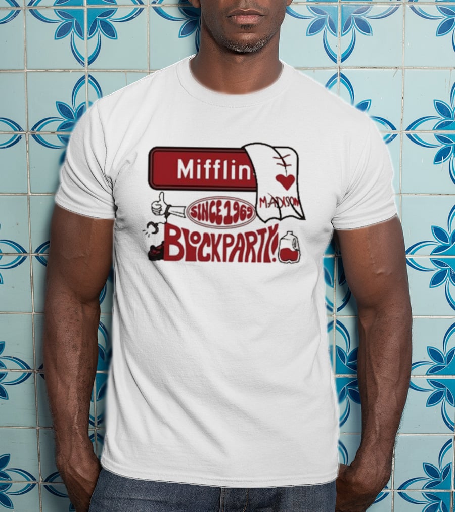 Mifflin Block Party Madison Since 1969 Heart Thumbs Up T-Shirt