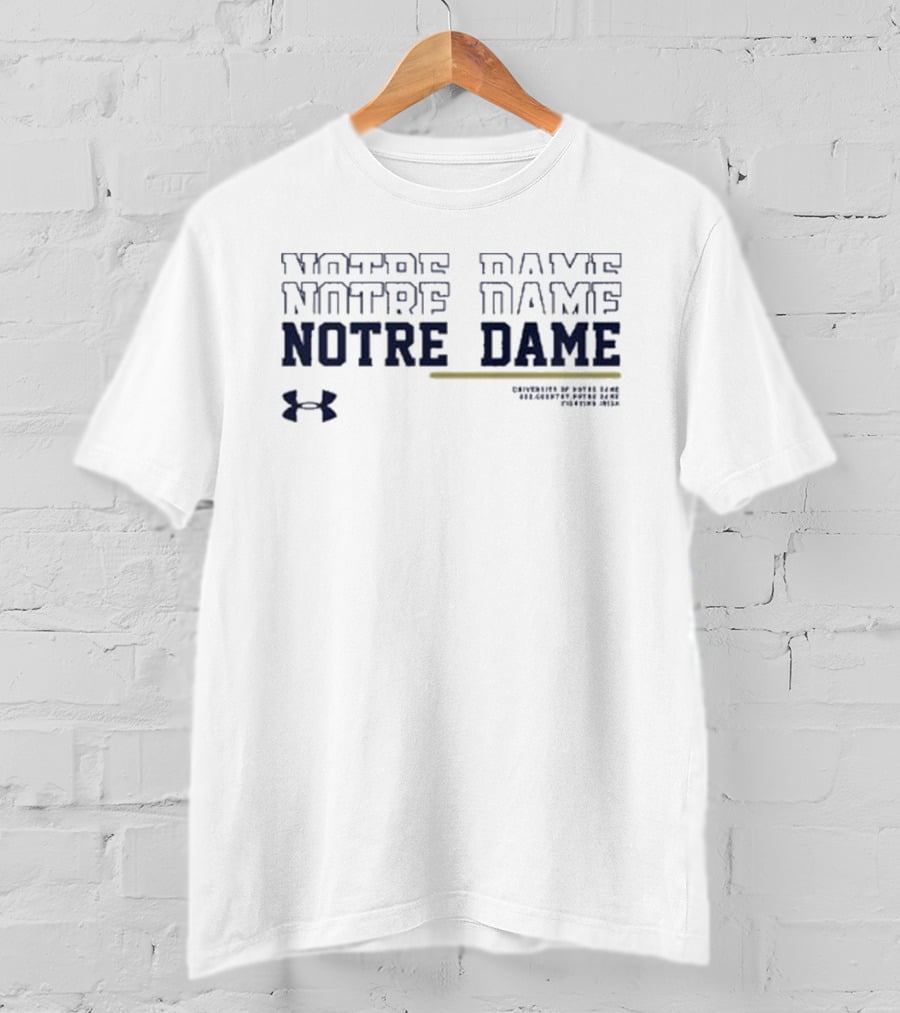 Mike Mickens Wearing Notre Dame Under Armour Fighting Irish T-Shirt