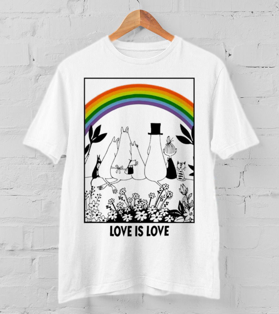 Moomin Rainbow Pride Love Is Love T-Shirt