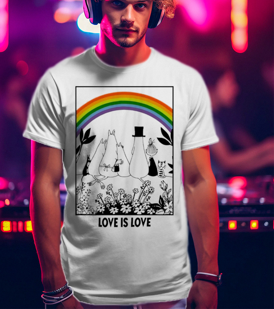Moomin Rainbow Pride Love Is Love T-Shirt
