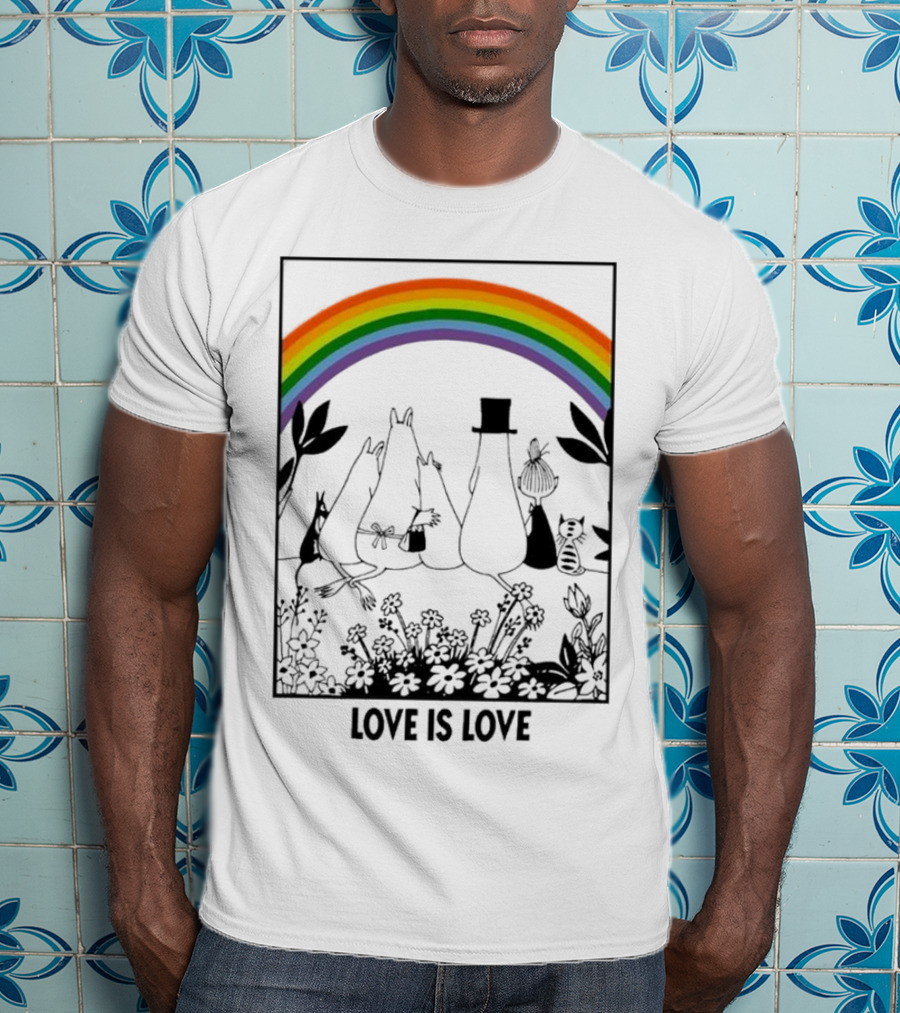 Moomin Rainbow Pride Love Is Love T-Shirt