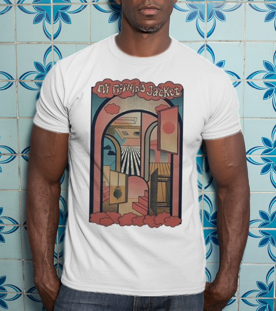 My Morning Jacket Surreal Archway And Stairs Retro Album Art T-Shirt
