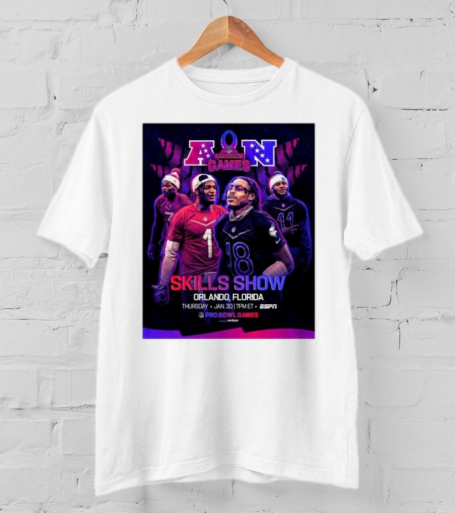 NFC And AFC NFL Pro Bowl Games 2025 Skills Show Orlando Florida January 30 ESPN T-Shirt