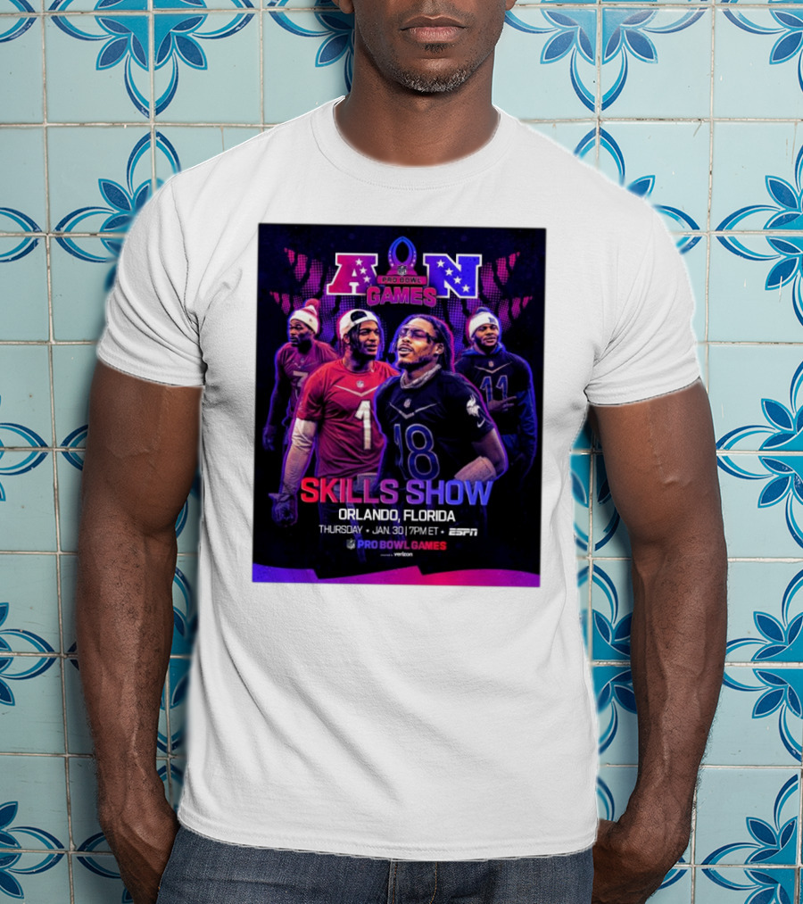 NFC And AFC NFL Pro Bowl Games 2025 Skills Show Orlando Florida January 30 ESPN T-Shirt