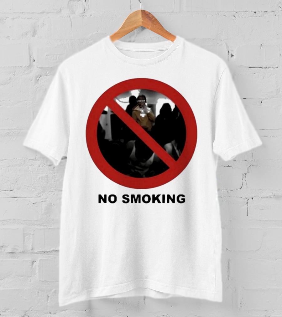 No Smoking Circle Icon With Anonymous Figure T-Shirt