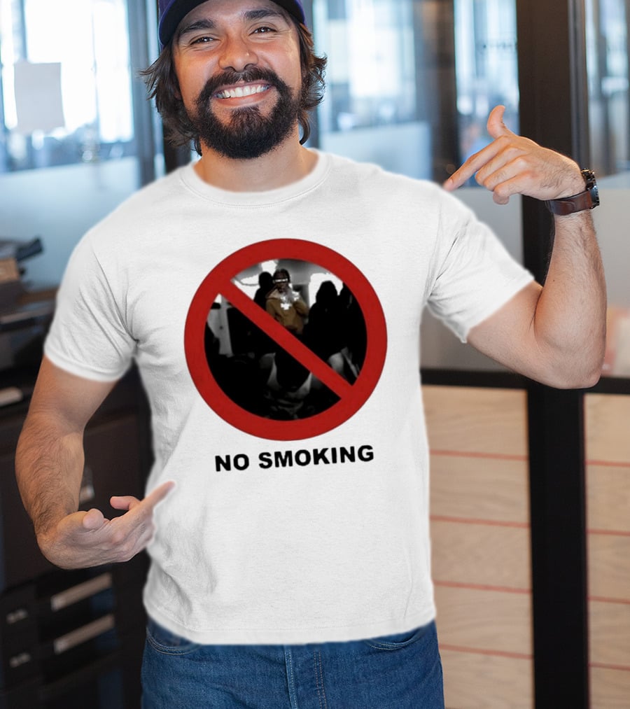 No Smoking Circle Icon With Anonymous Figure T-Shirt