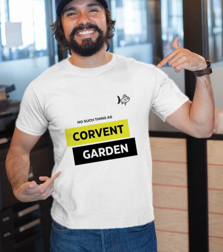 No Such Thing As Corvent Garden With Yellow And Black Text Blocks T-Shirt