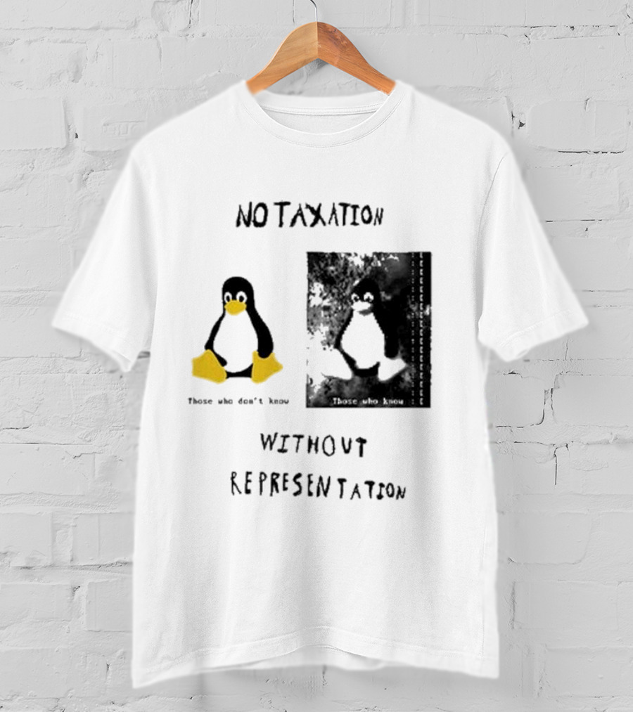 No Taxation Without Representation Unhappy Feet Penguin T-Shirt