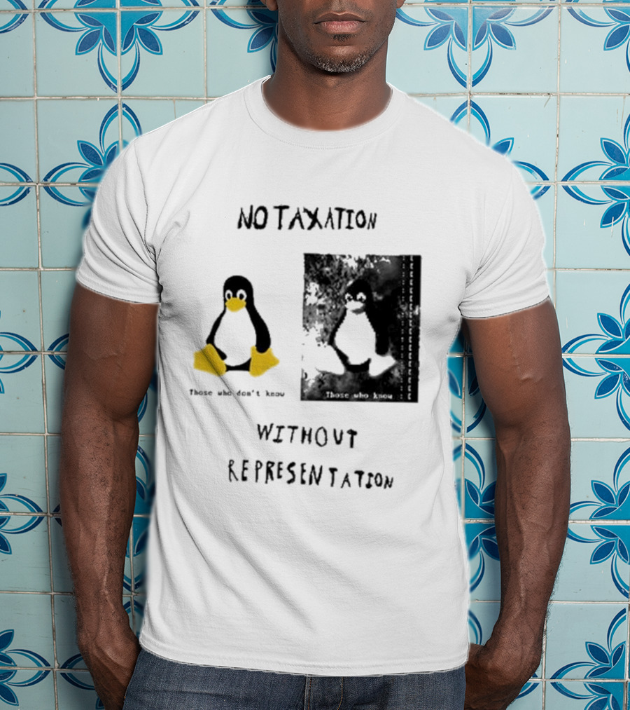 No Taxation Without Representation Unhappy Feet Penguin T-Shirt