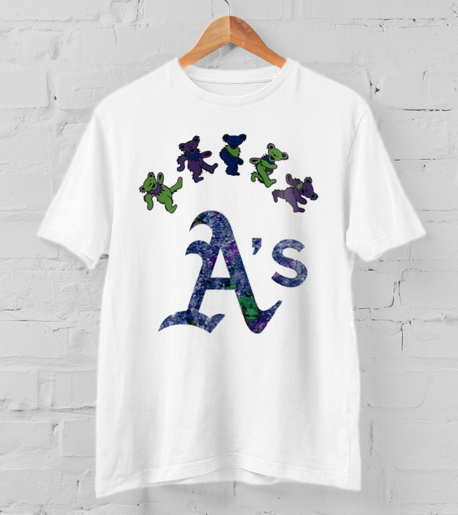 Oakland Athletics Grateful Dead Dancing Bears 2025 T-Shirt