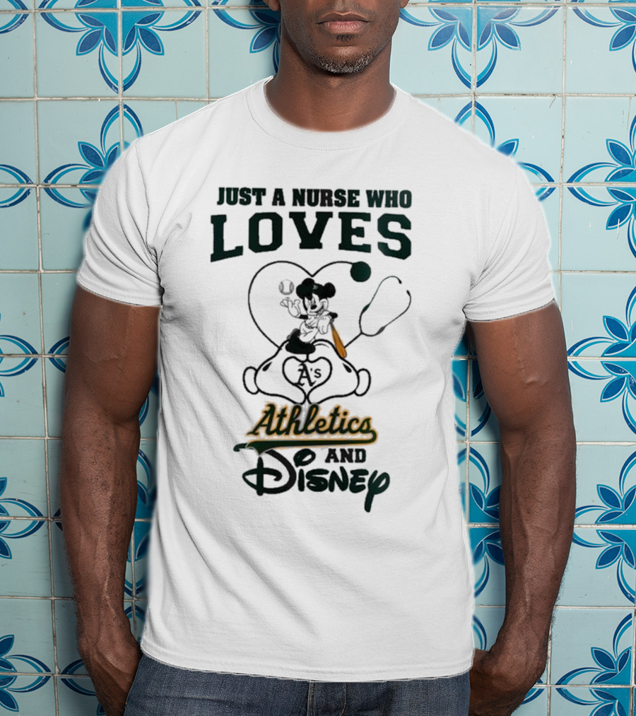 Oakland Athletics Disney Just A Nurse Who Loves Baseball 2025 T-Shirt