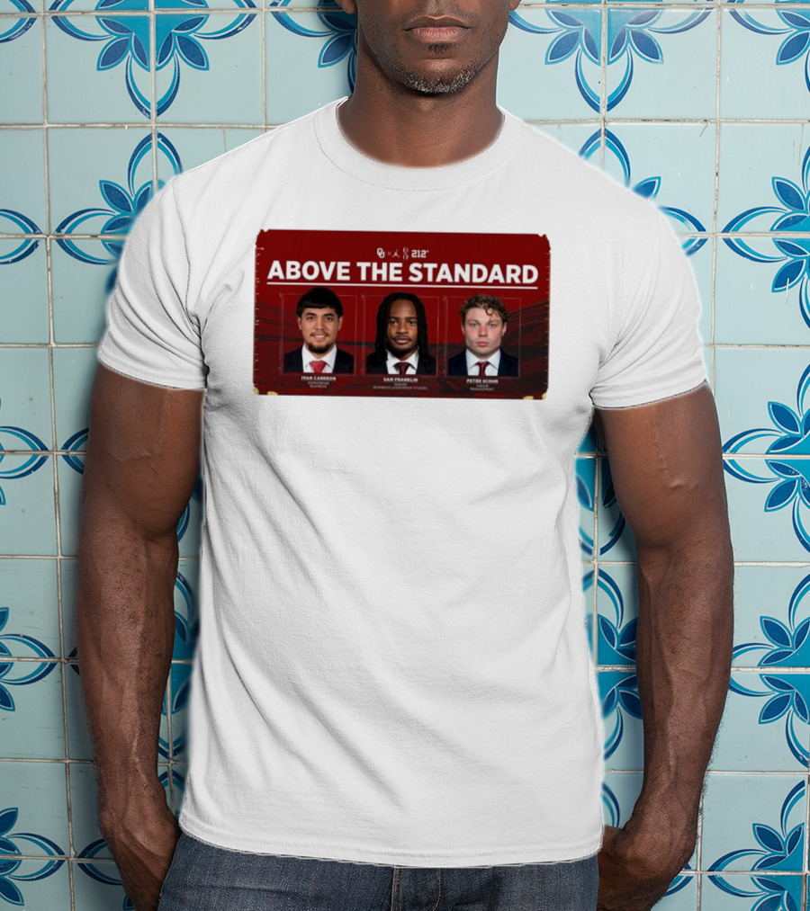 OU 212° Above The Standard Ivan Carreon Sam Franklin Peter Schuh Football T-Shirt