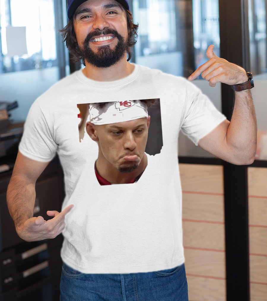 Super Sad Pat Mahomes Headband KC T-Shirt