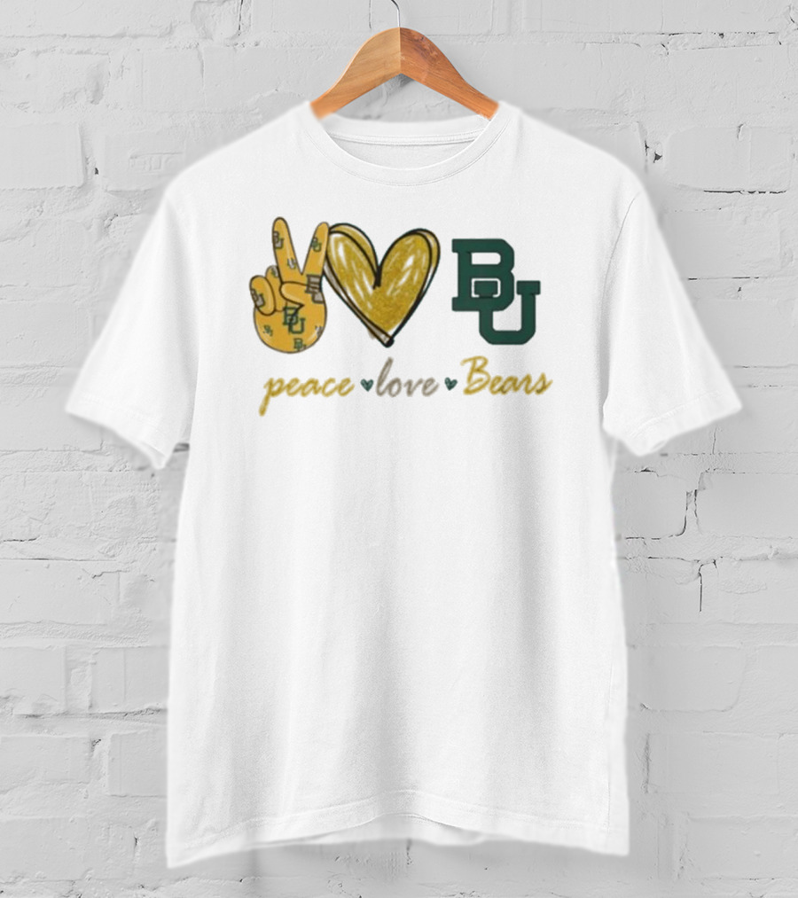 Peace Love BU Bears T-Shirt
