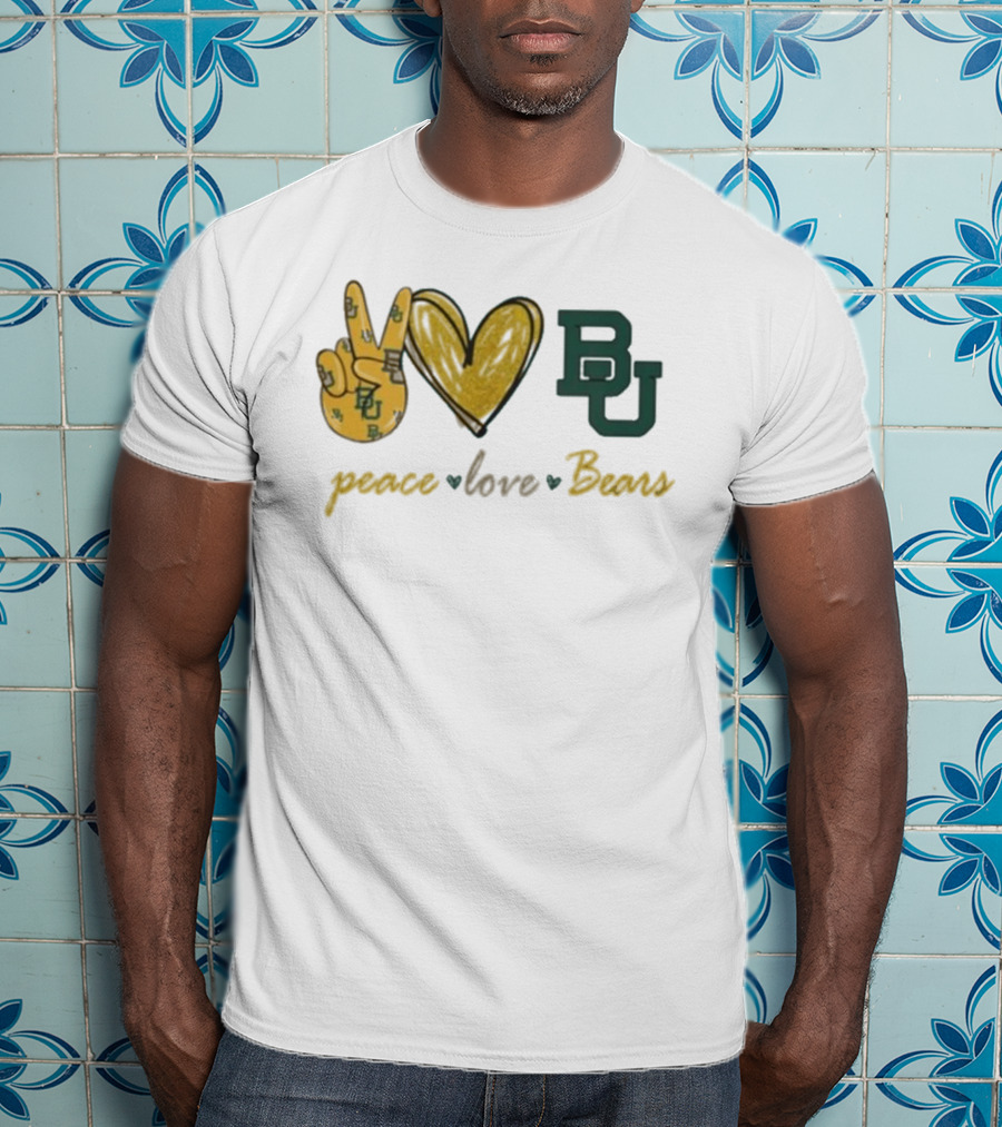Peace Love BU Bears T-Shirt