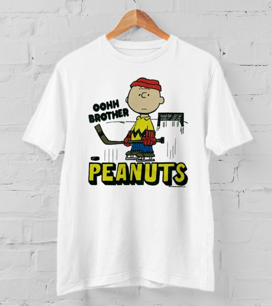 Peanuts Charlie Brown Oohh Brother Hockey Player T-Shirt